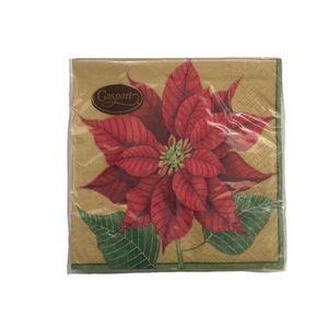 Caspari Poinsettia Cocktail Napkins